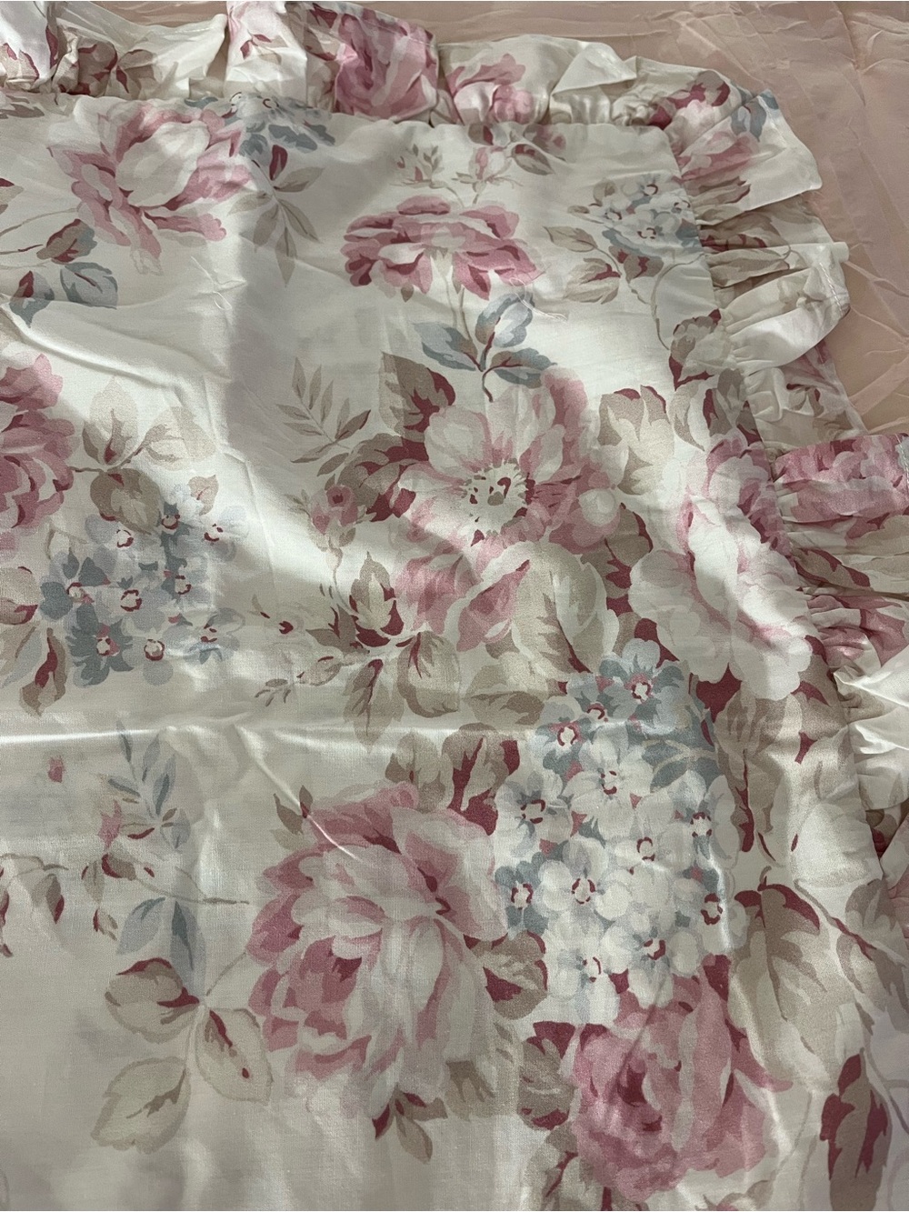 Shabby Chic by Rachel Ashwell Cluster Floral Duvet Cover - Pink/Cream - Picture 9 of 9